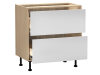 Стол с ящиками СЯ-80 (2), Женева (800*520*870) Дуб Палермо/Белый матовый, 22419