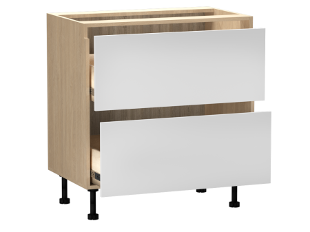 Стол с ящиками СЯ-80 (2), Женева (800*520*870) Дуб Палермо/Белый матовый, 22419