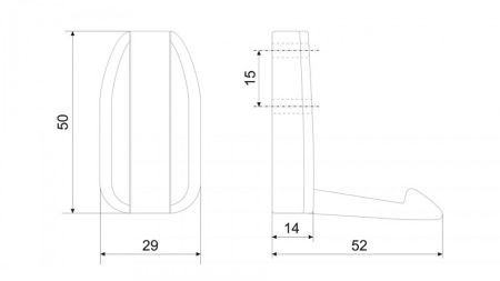 Мебельный крючок SOLO, K101CP.7