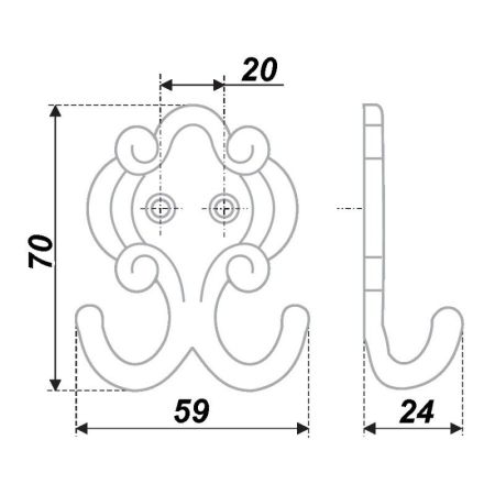 Мебельный крючок, K210AB.6