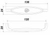 Мебельная ручка, RS111GP.4/128/W