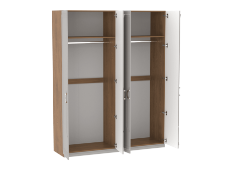 Шкаф 4-дверный, Палермо (1800*533*2288) Дуб Каселла коричневый/Экокожа Мокко, 12809