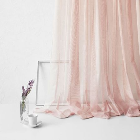 Портьера  "Лайнс" (300х270см), сетка Розовый, 00-00004610/3