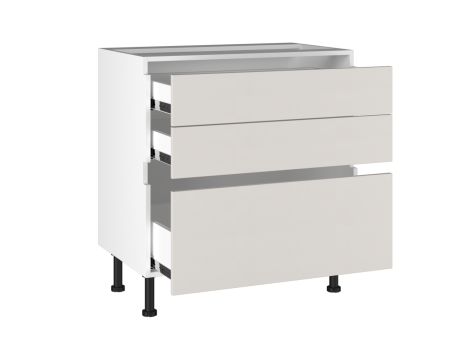 Стол с ящиками СЯ-80, Виста (800*523*870) Экокожа Белый, 26221