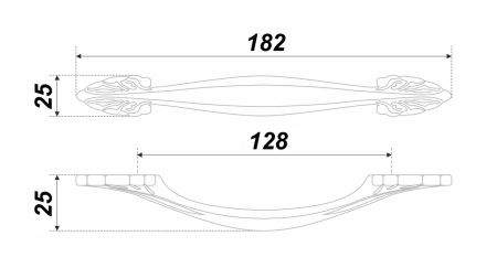 Мебельная ручка, RS472CP/W.3/128