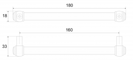 Мебельная ручка , RR008BSBN.4/160