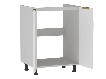 Стол под мойку СМ-60 2-х дверный, Берта (600*525*820) Экокожа Белый, 25315