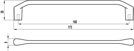 Ручка FS-211 160 №9 Черный матовый, FS-211 160