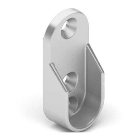 Штангодержатель для овальной штанги Серебро матовое, AA0034.VP000.SLMPC.CD