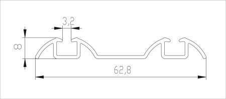 Направл. двухпол. нижняя, Слон. кость мат., AS0504.VP540.IVMPP.RA