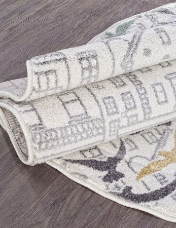 Ковер SOFIT <MERINOS>  (C040,1,6*2,3,OVAL,LIGHT CREAM) (1,6*2,3) Многоцветный, 4680343789068