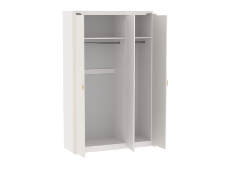 Шкаф 3-дверный, Сиде (1410*523*2304) Белый, 12910