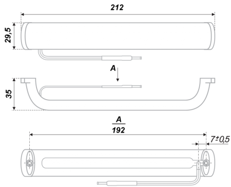Мебельная ручка , RS302CP/WWL.4/192