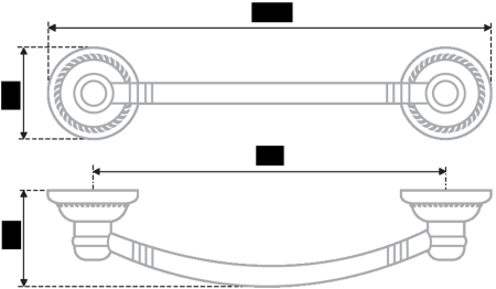 Мебельная ручка, RS096AB.4/96