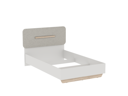 Кровать 1200 с темной мягкой вставкой, Аврора (1356*2063*1049) Дуб Мария/Кашемир