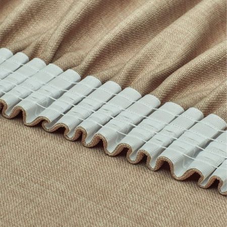 Комплект штор  "Бохо" (2х150х270 см),  рогожка/лён (150*270) Горчичный, 00-00006000