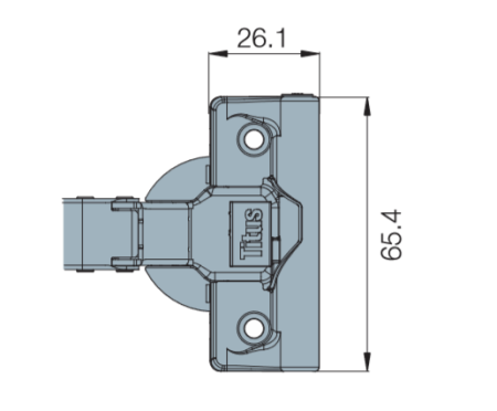 Петля с доводчиком T-type Glissando 110/48/0 мм арт.701-0AS0-054-00, 701-0AS0-054-00