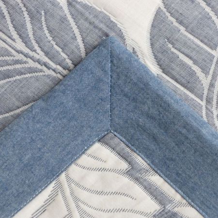 Покрывало  хлопковое Этель "Листопад"  (220*240) Синий, 7548520