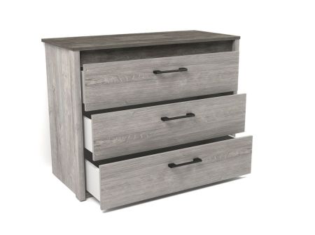 Комод малый NEW, Денвер (970*435*750) Риббек серый, 11718