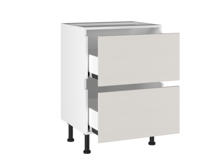 Стол с ящиками СЯ-(2)-60, Виста (600*523*870) Экокожа Белый, 26213