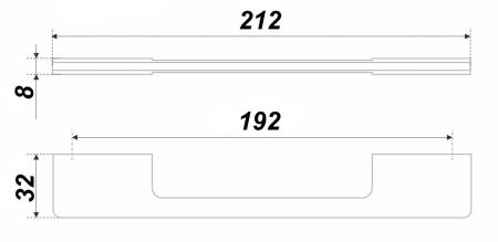 Мебельная ручка, RS193CP.4/192