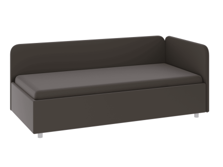 Кровать "Тахта" правая (Велюр) с\м 900*2000 (4уп) правая (2110*1033*768) Велюр, 81012