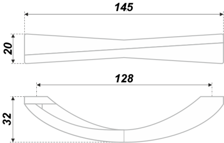 Мебельная ручка, RS276CP/BSN.4/128