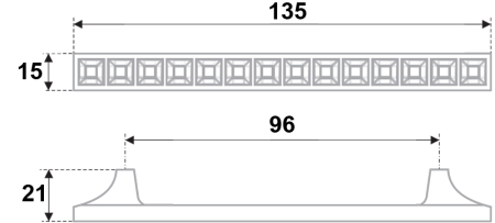 Мебельная ручка CRYSTAL RS420CP/CrW.4/96, RS420CP/CrW.4/96