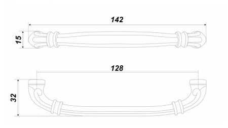 Мебельная ручка, RS439CP.4/128