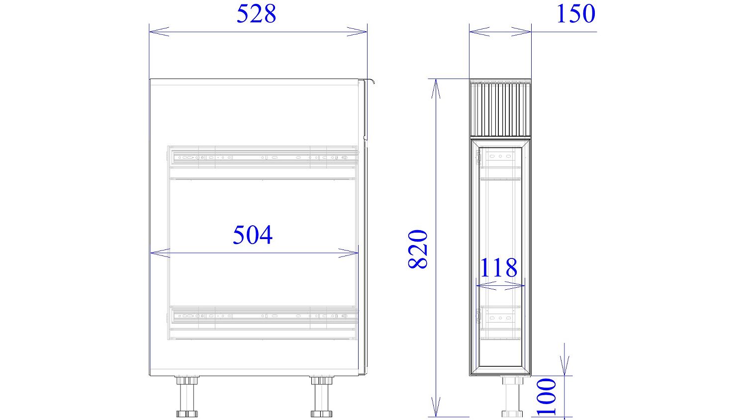 Стол, бутылочница СБ-15, Берта (150*528*820) Светлый Мокко, 22930