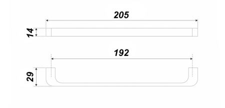 Мебельная ручка, RS287BSN.4/192
