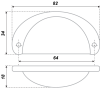 Мебельная ручка, RS092AB.15/64