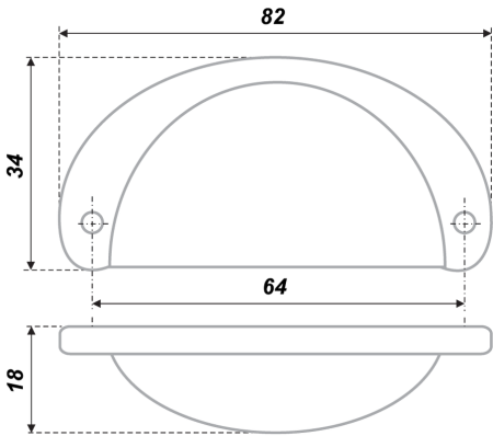 Мебельная ручка, RS092AB.15/64
