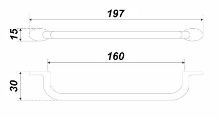 Мебельная ручка, RS298BAZ.4/160