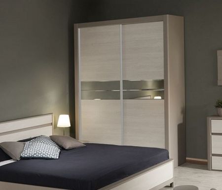 Шкаф-купе 2-х дверный, Лацио (1752*630*2300) Серый камень, 11009