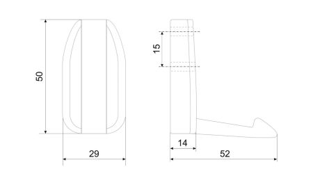 Мебельный крючок SOLO, K101BSN.7