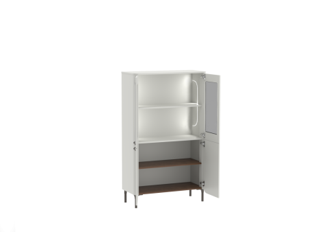 Пенал низкий со стеклом, Легаси (898*381*1500) Кашемир, 32402