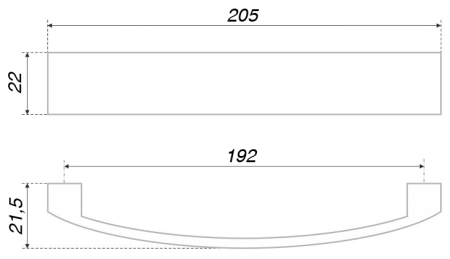 Мебельная ручка, RS191BN.4/192