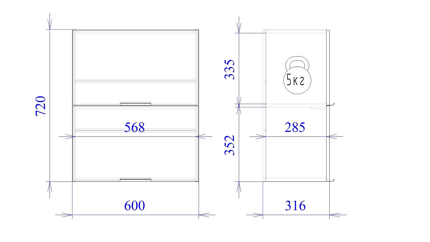 Шкаф  ШГ-60Г, Монза (600*316*720) Экокожа Бежевый, 23156