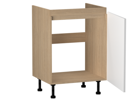 Стол под мойку СМ-60, Женева (600*520*870) Дуб Палермо/Белый матовый, 22410