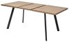 Стол 1400/1800*850 Дуб Канзас/ каркас черный, BRICK M (1400*850*750), 921954