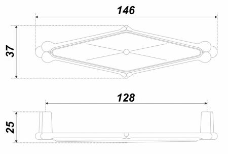 Мебельная ручка, RS118MAB.4/128/Bg