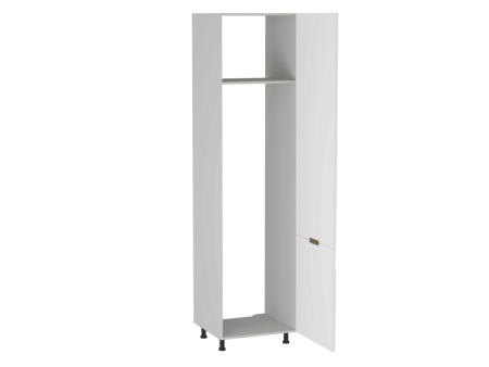 Шкаф-пенал 960 ПХ-60, Берта (600*571*2406) Экокожа Белый, 25352