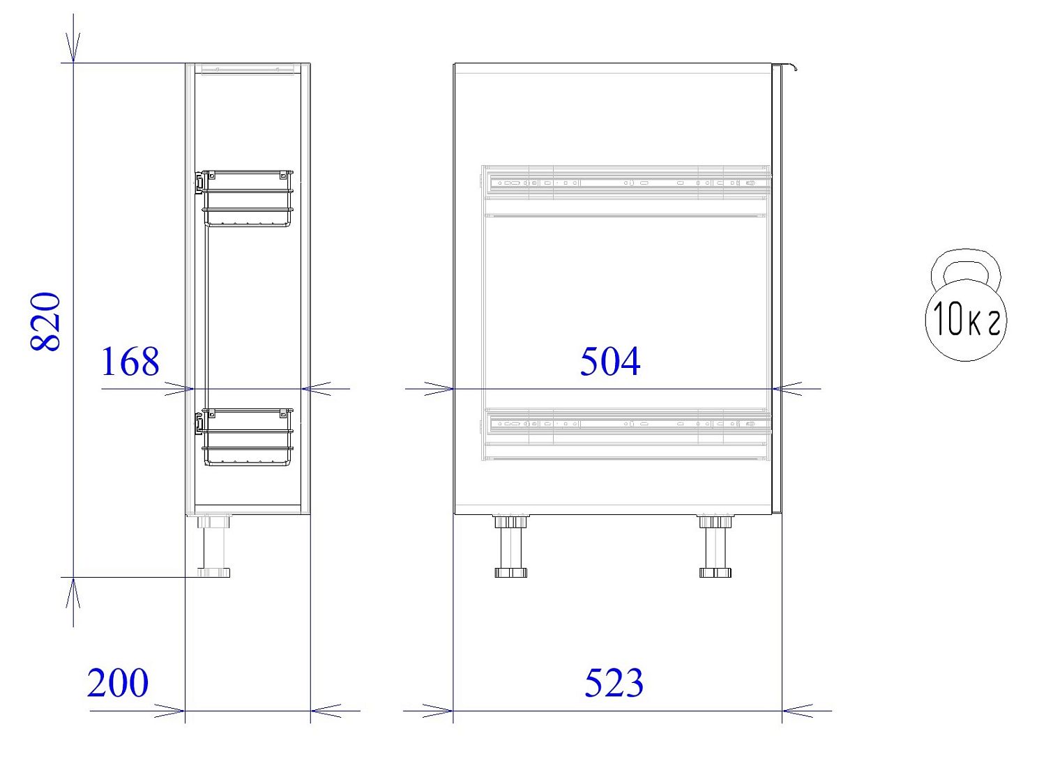 Стол, бутылочница СБ-20, Монза (200*523*820) Экокожа Бежевый, 23128