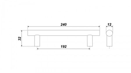 Мебельная ручка, RR002W.5/192