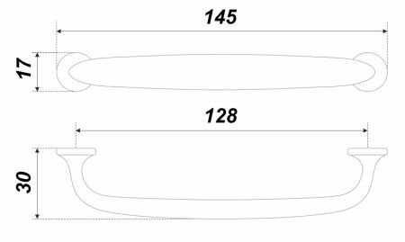 Мебельная ручка, RS463BL.4/128