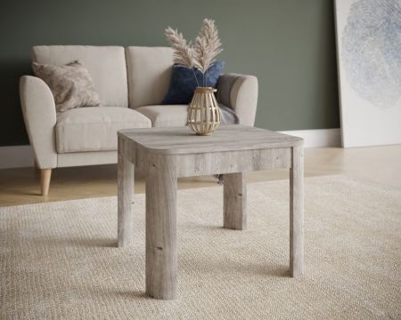 Стол журнальный, Квадро (550*550*450) Риббек серый, 61004