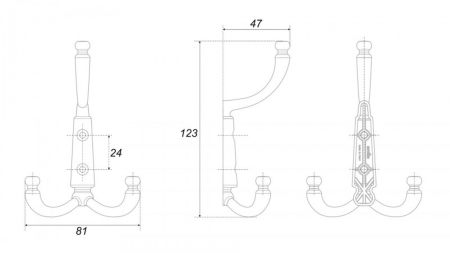 Мебельный крючок DOLCE, K350MAB.6