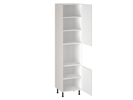 Шкаф-пенал 1080 ПГ-60 бок левый МДФ, Виста (600*586*2576) Экокожа Белый, 26300