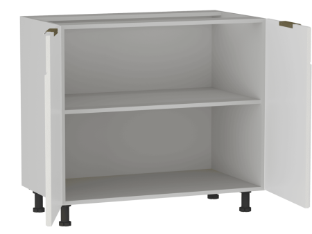 Стол 2-х дверный С-90, Берта (900*528*820) Экокожа Белый, 25310